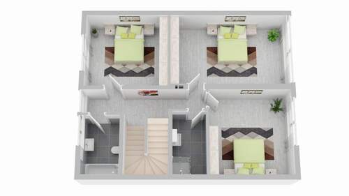 Obergeschoss (nicht maßstabgetreu) - 