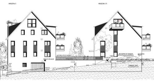 Ansicht Nord-West Haus 1 und 1-1 - 
