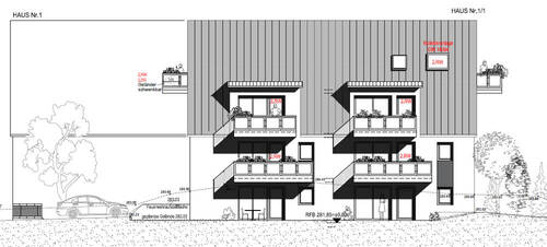 Ansicht Süd-West Haus 1-1 - 