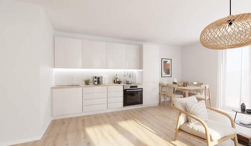 Die offene Wohnküche lädt zu gemeinsamen Mahlzeite - Etagenwohnung mit 80,00 m² in Hasloh zum Kaufen