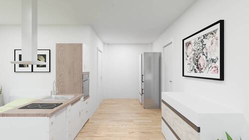 Moderner gemütlicher Freiraum_Visualisierung - 