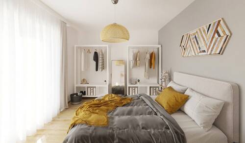 Im komfortablen Schlafzimmer können Sie sich beste - Etagenwohnung mit 73,30 m² in Hasloh zum Kaufen