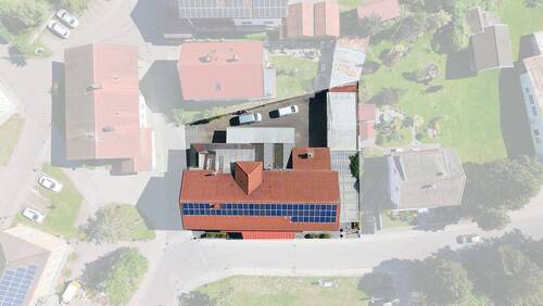 3132-Draufsicht schraffiert - Mehrfamilienhaus, Wohnhaus mit 245,00 m² in Böbrach zum Kaufen