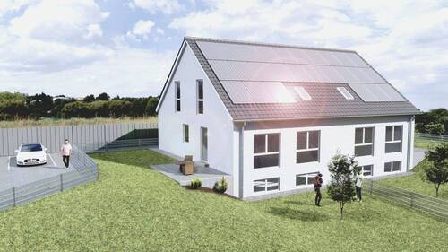 Ansicht Süd-West - 7 Zimmer Doppelhaushälfte in Plech
