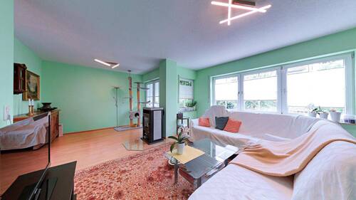 Wohnzimmer EG - 6 Zimmer Doppelhaushälfte in Markt Bibart