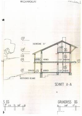 Schnitt Westansicht - 