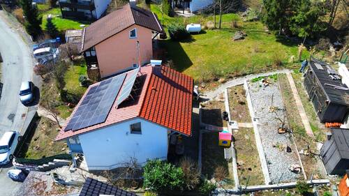 Luftbild Garten hinten - 6 Zimmer Einfamilienhaus in Fürstenstein