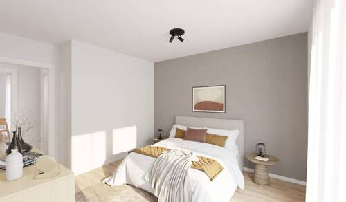 Helles und komfortables Schlafzimmer - 