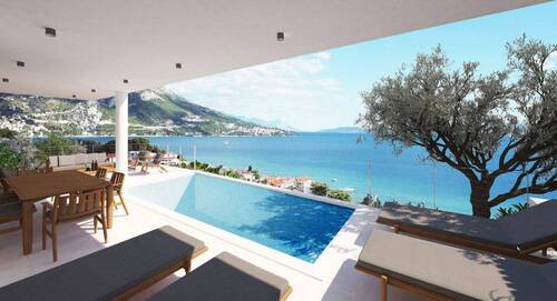 Terrasse mit fantastischer Aussicht und Swimmingpool - Etagenwohnung mit 121,00 m&sup2; in Omis zum Kaufen