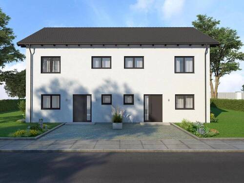Frontansicht - 5 Zimmer Doppelhaushälfte zum Kaufen in Grasbrunn