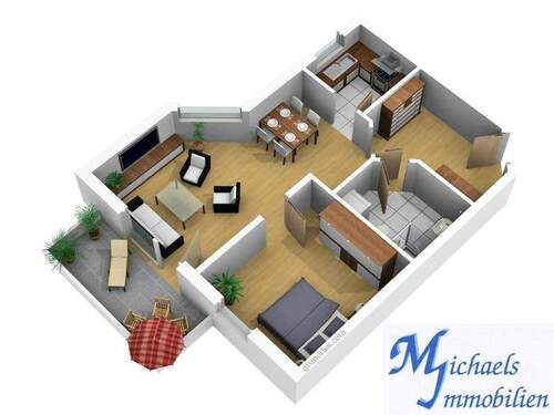 ETW 1 - 2 Zimmer Etagenwohnung zum Kaufen in Wermsdorf