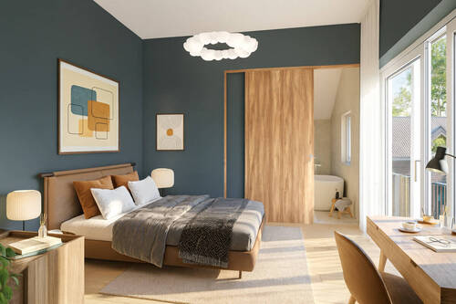 Schlafzimmer - 5 Zimmer Doppelhaushälfte in Berg