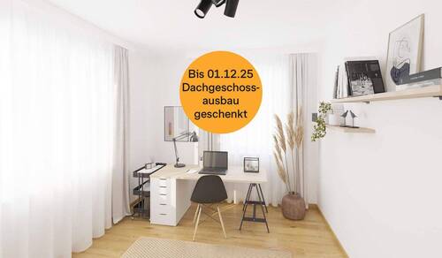 Praktisches Arbeitszimmer - Nachhaltiges Einfamilienhaus inklusive Grundstück