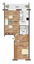 Grundriss - 2 Zimmer Etagenwohnung zur Miete in Olbersdorf