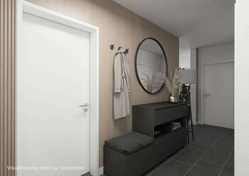 Flur Illustration - Mehrfamilienhaus, Wohnhaus mit 437,00 m&sup2; in Bitburg zum Kaufen