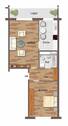 Grundriss - 2 Zimmer Etagenwohnung zur Miete in Olbersdorf