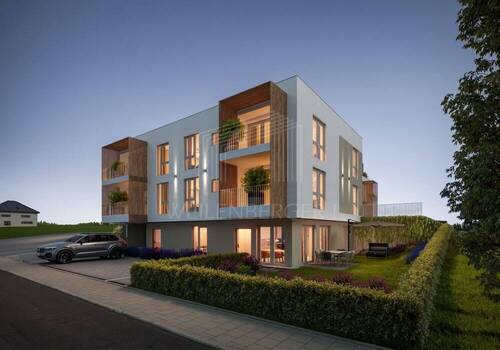 Außenvisu_2 unverbindl. Illustration - Neubauprojekt in Uhingen, Nähe Charlottensee! Große 4 Zi.-Whg. im 2.OG, Balkon, 2 Bäder, Aufzug, TG