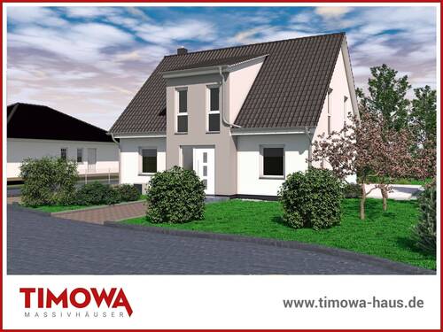 TIMOWA-Massivhäuser - Einfamilienhaus - Hauseingangsseite - Modernes Einfamilienhaus inkl. ca. 633 m² Grundstück