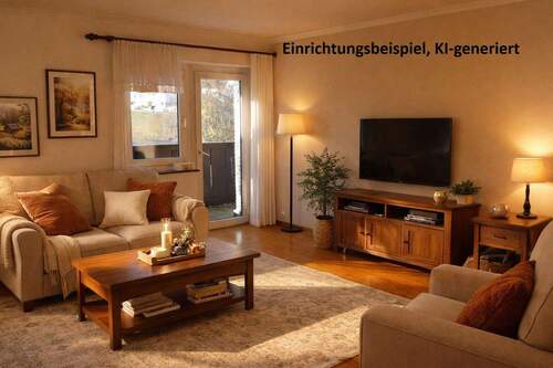 EG: Wohnzimmer mit Einrichtung - 