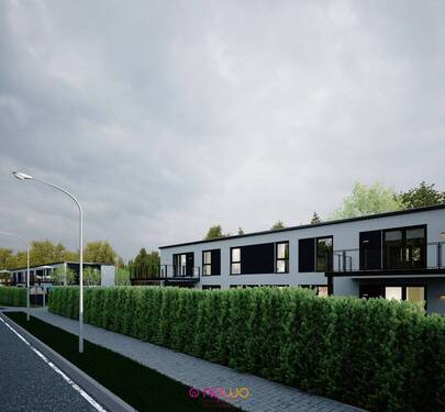 Straßenansicht Haus 1+2 - Erstbezug: barrierefreie Neubauwohnung mit Sonnenterrasse und Gartenanteil vor den Toren Helmstedts