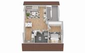 Dachgeschoss 3D-Grundriss - 