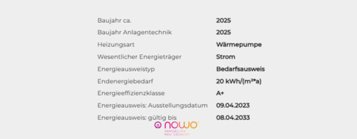 Energieausweisdaten - Doppelhaushälfte mit 116,00 m&sup2; in Weyhausen zum Kaufen