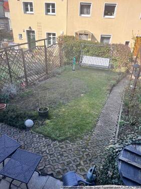 Blick in den Garten - Reihenhaus in Räcknitz - 4 Zimmer Reihenmittelhaus in Dresden