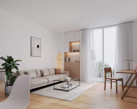 Wohnzimmer - Etagenwohnung mit 113,60 m² in Berlin zum Kaufen