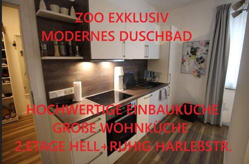 Titelbild - ZOO EXKLUSIV SANIERT MODERNES DUSCHBAD HOCHWERTIGE EINBAUKÜ. WOHNKÜCHE 2.OG HELL+RUHIG HARLEßSTR.
