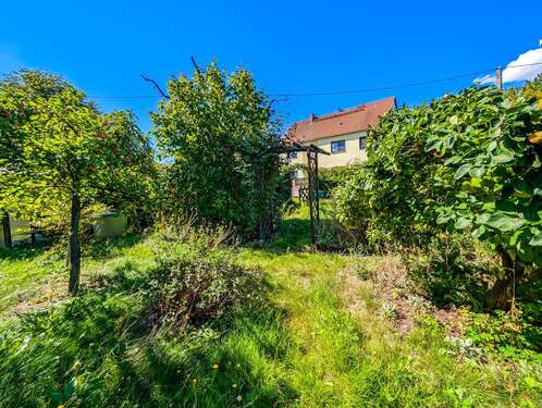 Hausanblick aus dem Garten - 