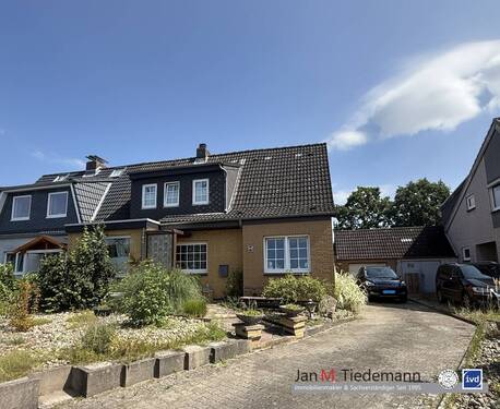 Hausansicht - Kopie - Doppelhaushälfte Kücknitz Rangenberg mit 106 m² Wohn-Nutzfläche auf 556 m² Eigenland