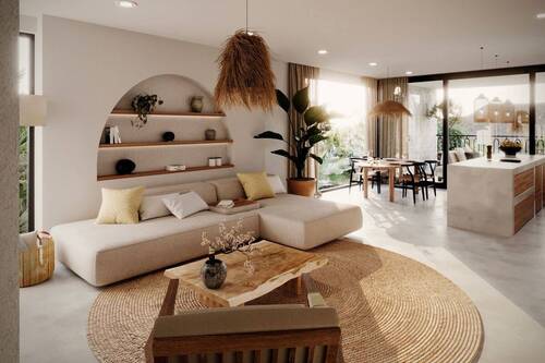 Offener Wohn- und Essbereich mit großzügigen Fensterfronten - 2 Zimmer Etagenwohnung zum Kaufen in Trogir