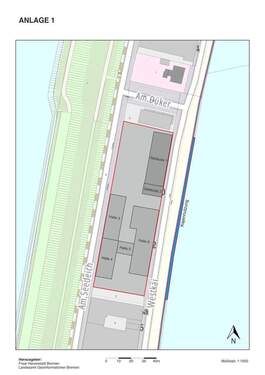 Lageplan - Büro mit 14,00 m&sup2; in Bremerhaven zur Miete