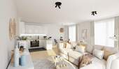 Lichtdurchfluteter Wohnbereich dank bodentiefer Fe - 