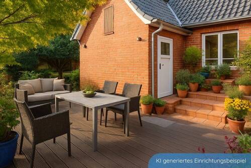 Terrasse - 3 Zimmer Doppelhaushälfte in Lübeck