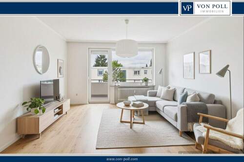 Titelbild - Platz für neue Wohnideen: 3-Zimmer-Wohnung mit Balkon und Tiefgaragenstellplatz