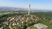 Weitblick mit Fernsehturm - Drohnenaufnahme - 