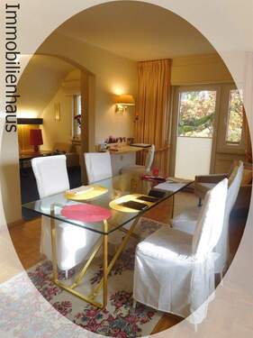 Esszimmer Blick Balkon und Wohnzimmer.JPG - 3 Zimmer Etagenwohnung in Wiesbaden