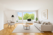 Wohnzimmer (KI-generiert) - 3 Zimmer Etagenwohnung zum Kaufen in Stuttgart