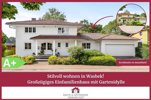 Ärzte & Apotheker Immobilien - Stilvoll wohnen in Wasbek - Großzügiges Einfamilienhaus mit Gartenidylle!