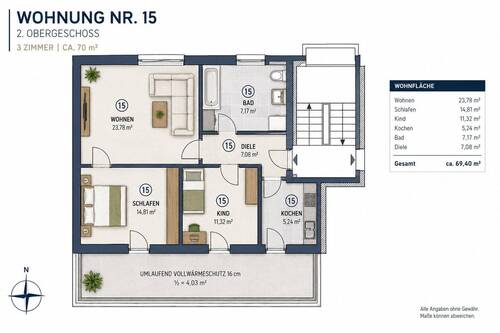 Bild 3 - 3 Zimmer Etagenwohnung in Bobingen