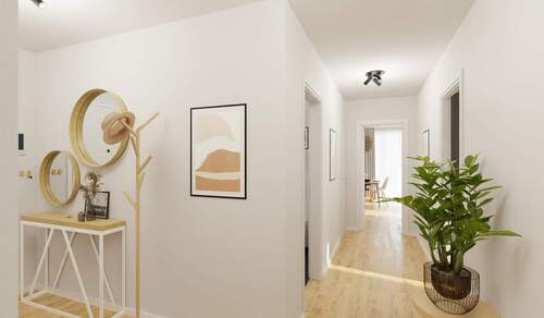 Heller und freundlicher Flur - 3 Zimmer Etagenwohnung in Wildau