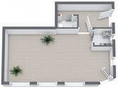Leipziger Str 19 a- 1 Boden - 3D Floor Plan - 