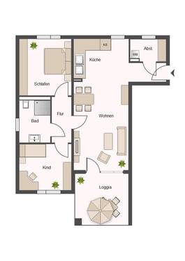 2. Obergeschoss - Etagenwohnung mit 92,00 m² in Reinbek zur Miete