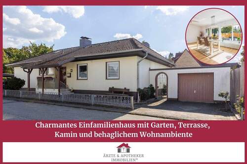 Ärzte & Apotheker Immobilien - Charmantes Einfamilienhaus mit Garten, Terrasse, Kamin und behaglichem Wohnambiente