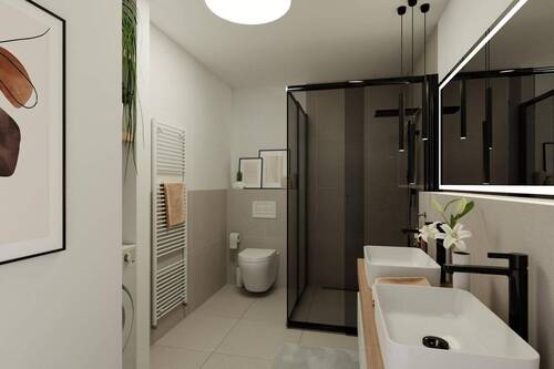 Visualisierung Badezimmer - 2 Zimmer Etagenwohnung zum Kaufen in Hennickendorf