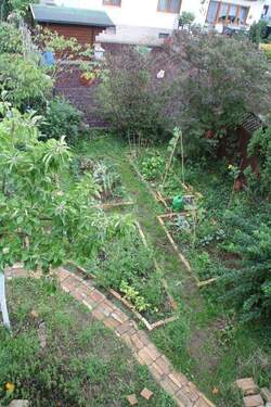 Gemüsegarten vom Balkon - 
