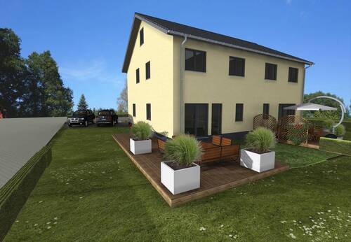 Beispielhaus - Doppelhaushälfte mit Bauplatz - 447.000,00 EUR Kaufpreis, ca.  115,00 m² Wohnfläche