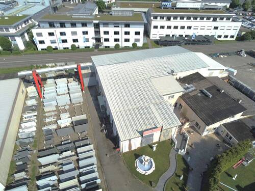 Luftaufnahme.JPG - Attraktive Gewerbeimmobilie in Denzlingen bei Freiburg – Büro, Lager und Produktionsflächen auf ca. 2.300 m²