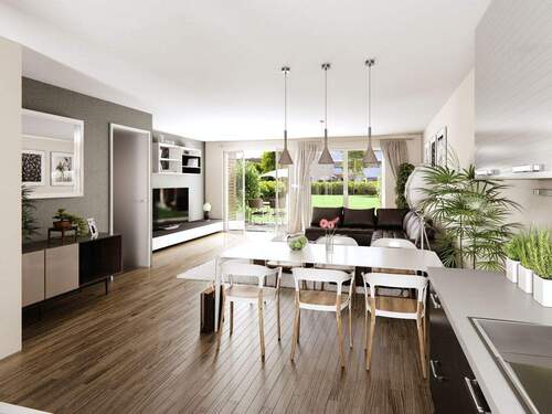 Innenvisualisierung - 'Friedrichspark': Blick ins Grüne, Privatgarten, Terrasse, Balkon, Dachterrasse, 5-6 Zimmer, KfW 55!